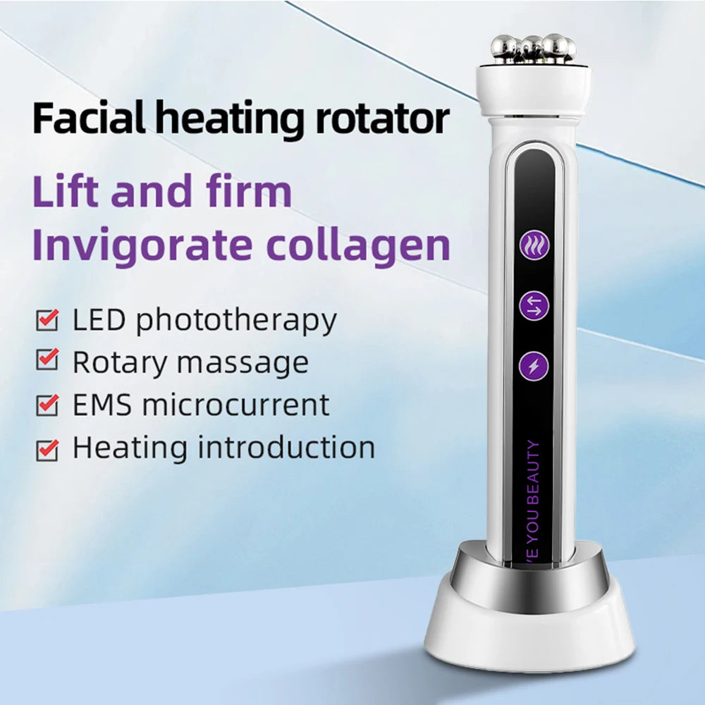 RF Facial Massage Roller EMS Face Lifting Machine Microcurrent Skin Tightening Face V-Line Beauty Device Eye Roller Skin Care
