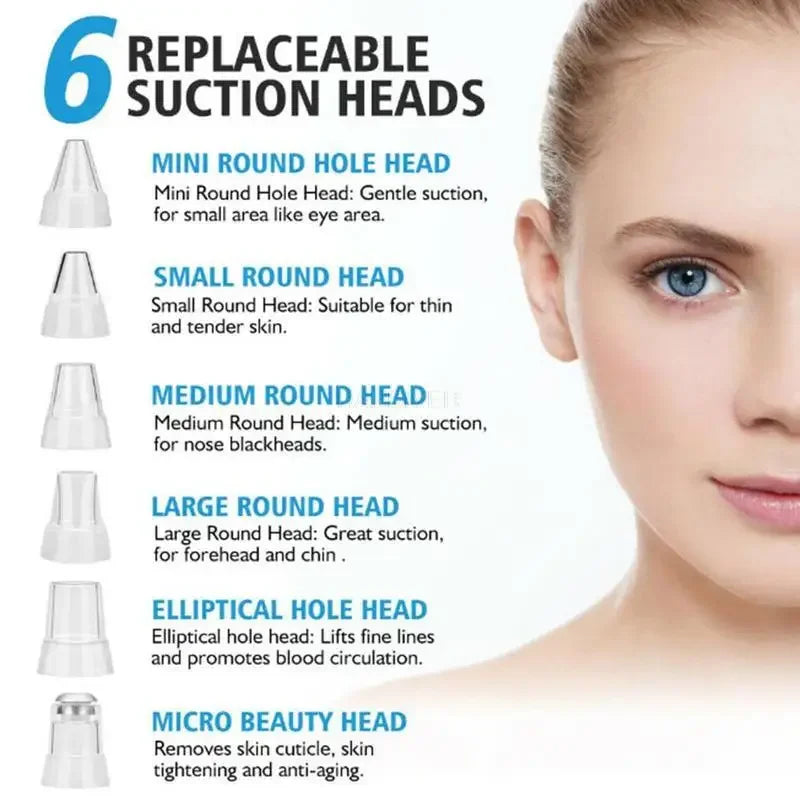USB Charging Face Pore Vacuum Blackhead & Acne Remover Deep Cleansing Skin Care Tool with Black Dot Cleaner for Pimple Removal
