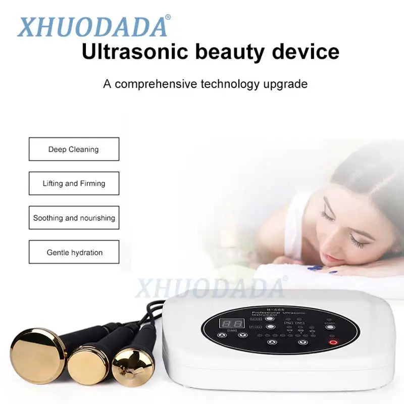 3 in 1 Ultrasonic Facial Machine Micro Plasma Freckle Removal Whitening Ultrasound anti Aging Facial Massage Machine Skin Care